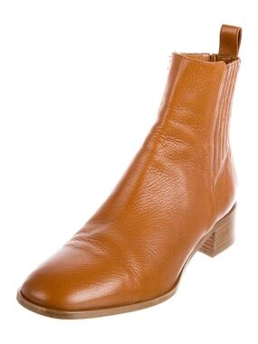 Tamara Mellon Soho Camel Leather Ankle Boots | Great Condition | Size 8